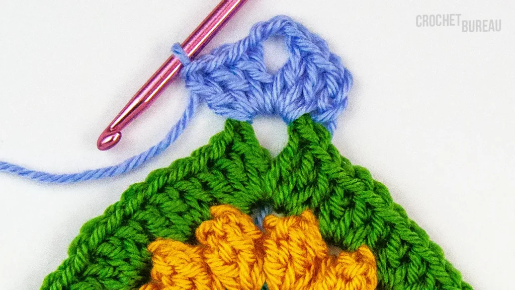 4 row for crochet a Granny Square