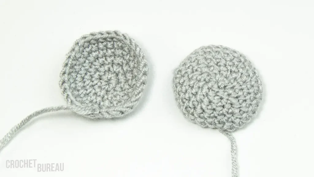 easy crochet elephant pattern free - assembly of the Ears