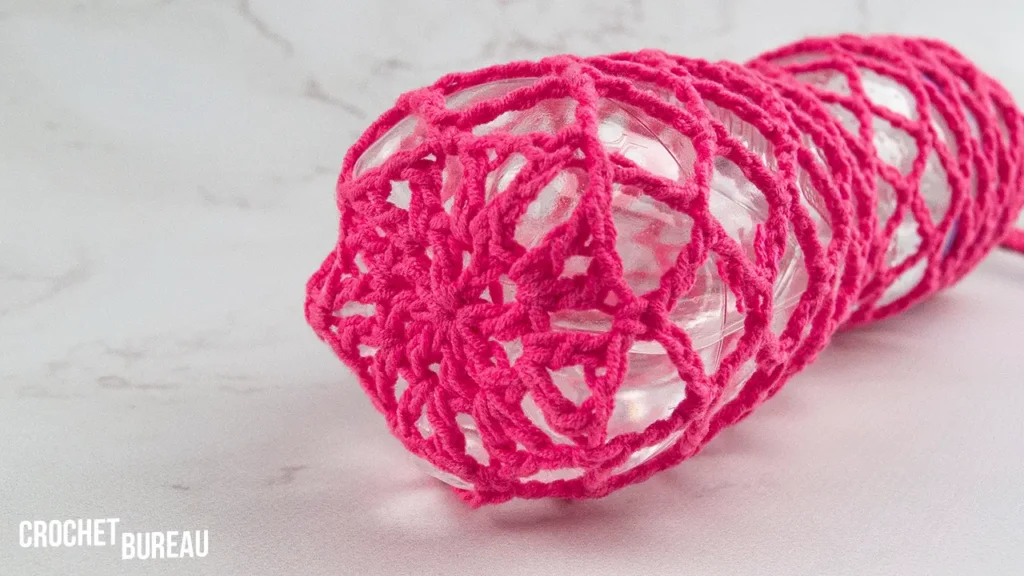 crochet bottle holder bottom part two