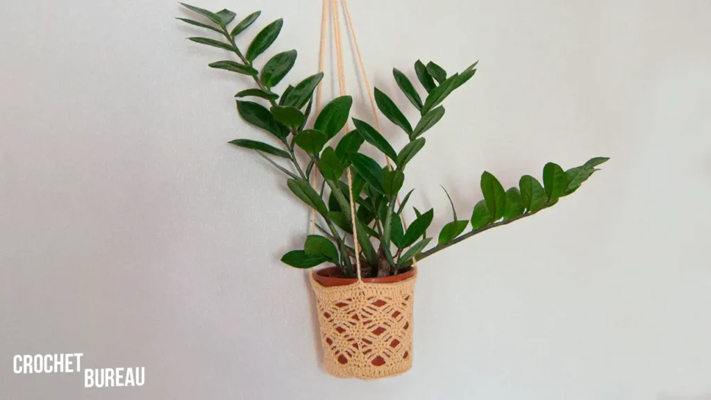 free crochet hanging plant pattern